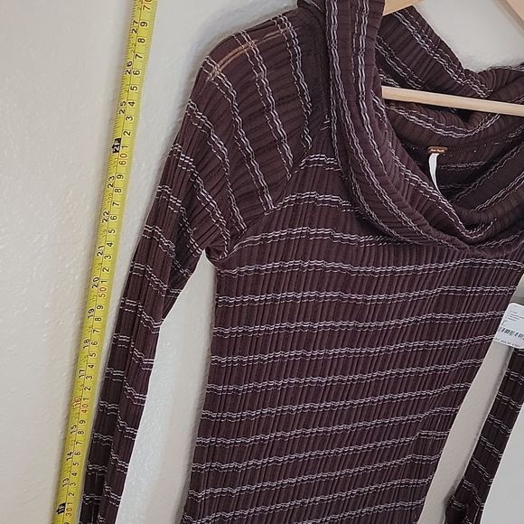 NWT FREE PEOPLE Snowbunny Rib Top in Grapevine L Large - Picture 12 of 12